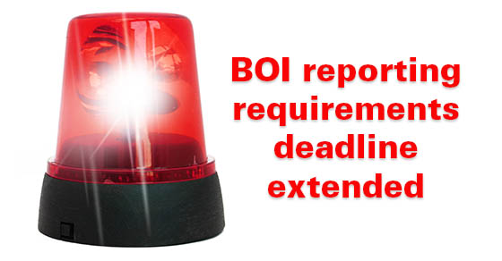 BOI reporting requirements deadline extended